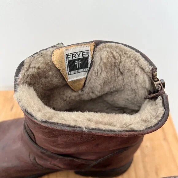 Frye Women's Brown Leather Ankle Boots - Picture 8 of 8